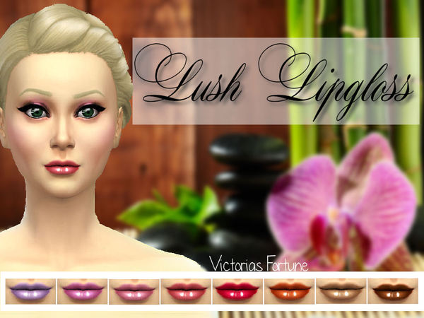  The Sims Resource: Victorias Fortune Lush Lipgloss Collection by fortunecookie1