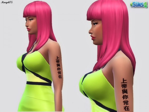 Sims 3 Addictions: Sims 4 Nicki Minaj Tattoo by Margies Sims