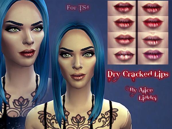  The Sims Resource: Dry Cracked Lips by Alice Liddel