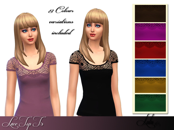  The Sims Resource: Lacy TShirts by Lulu265