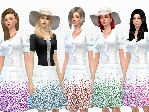  The Sims Resource: Little Flower Skirt by SakuraPhan