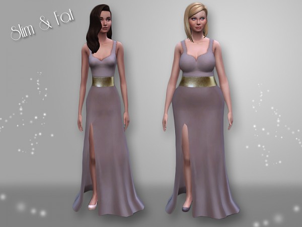  Mod The Sims: Side Slit Evening Dress by Rainicorn