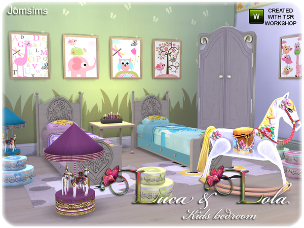  The Sims Resource: Kids bedroom Luca & Lola by JomSims