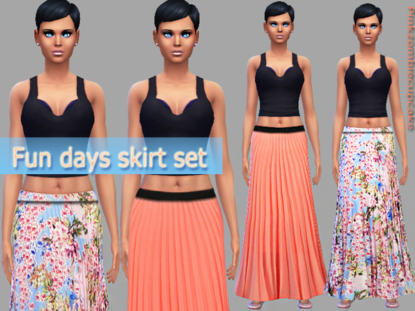  The Sims Resource: Fun days skirt set by Pinkzombiecupcake