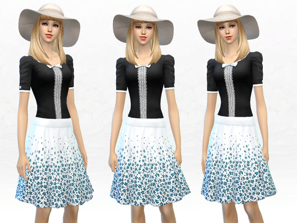  The Sims Resource: Little Flower Skirt by SakuraPhan