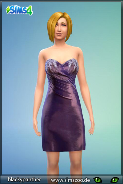  Blackys Sims 4 Zoo: Lila Glitter dress