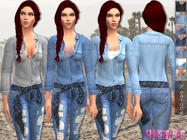  The Sims Resource: Denim outfit by Sims2fanbg