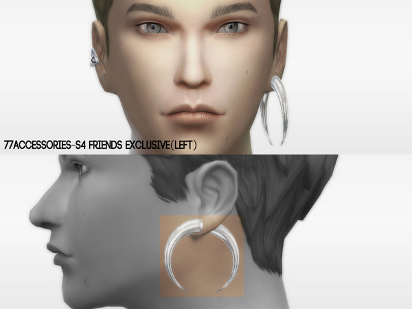  The Sims Resource: Earrings friends exclusive Set by The77sims