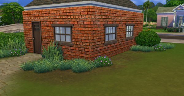  Mod The Sims: Old Red Bricks Wall Covering in 2 colors by Bakie