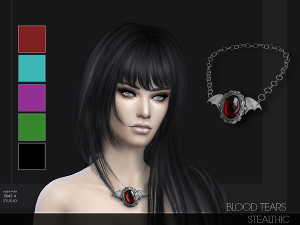  The Sims Resource: Blood Tears Amulet by Stealthic
