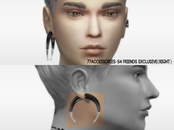  The Sims Resource: Earrings friends exclusive Set by The77sims