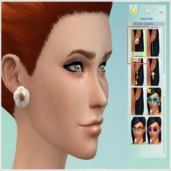  Sims by Severinka: Earrings flowers