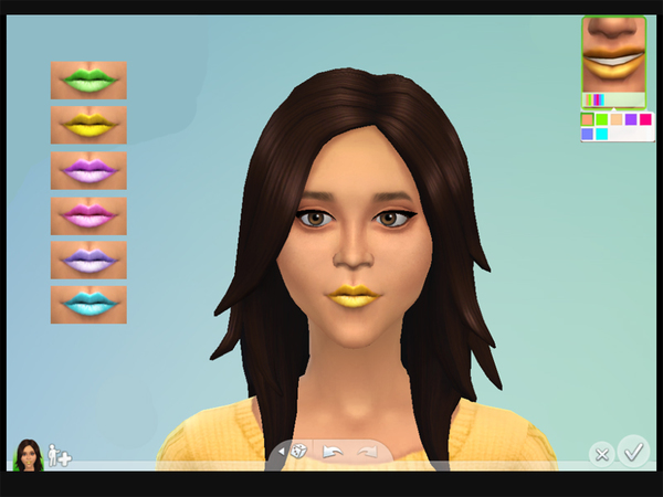  The Sims Resource: Neon Lip Lights by Drea1219