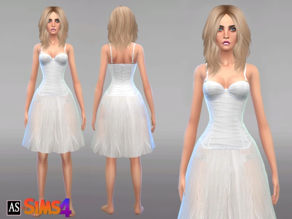  The Sims Resource: Angelic White Outfit by Alexandra Sine
