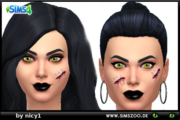  Blackys Sims 4 Zoo: Halloween face paint by Nicy1