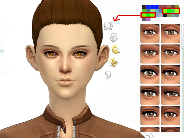  The Sims Resource: Eyecolors nondefault replacement 04 by S Club