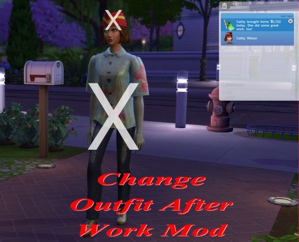  Mod The Sims: Change Outfit After Work Mod by scumbumbo