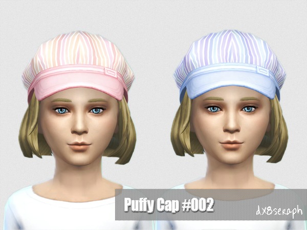 The Sims Resource: Child Puffy Cap Set#001 by dx8seraph