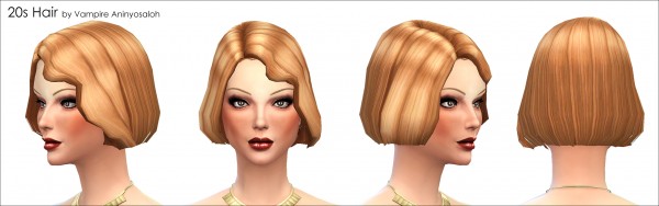 Mod The Sims: 20s Hair   new mesh by Vampire aninyosaloh