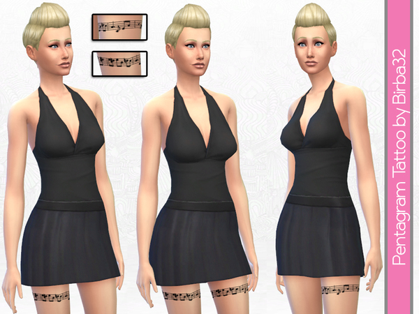  The Sims Resource: Pentagram Tattoo by Birba 32