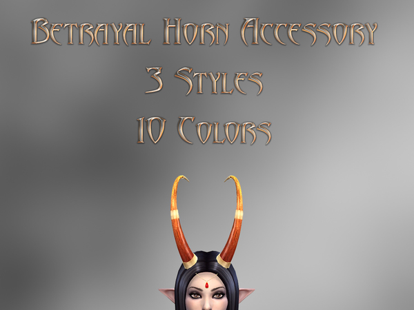  The Sims Resource: Betrayal Horn Accessory by Notegain