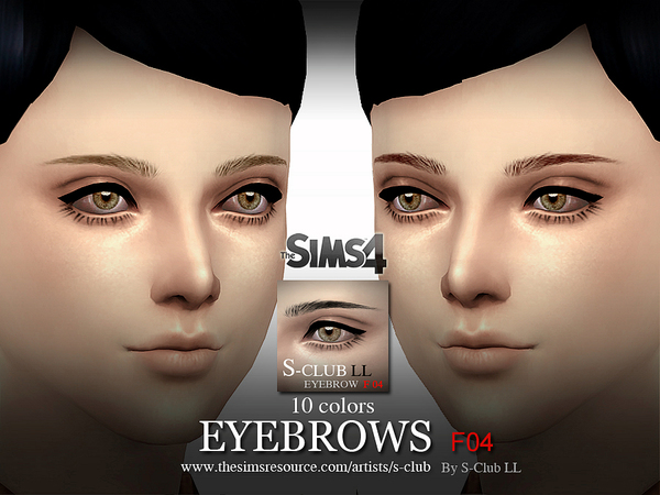  The Sims Resource: Eyebrows F04 by S Club