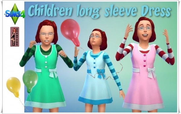  Annett`s Sims 4 Welt: Children long sleeve Dress