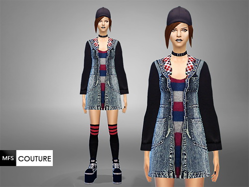  MissFortune Sims: Sporty Jeans Outfit