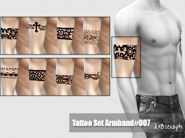  The Sims Resource: Tattoo Set Armband #007 by dx8seraph
