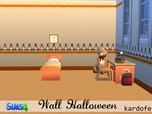  The Sims Resource: Halloween walls by Kardofe