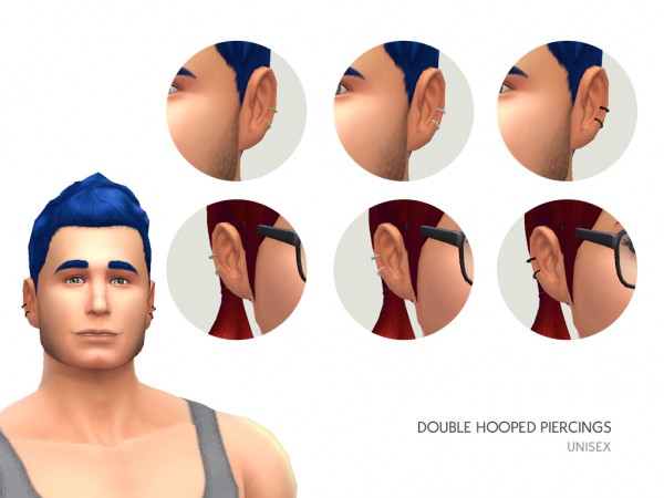  Lumia Lover Sims: Double hooped earrings