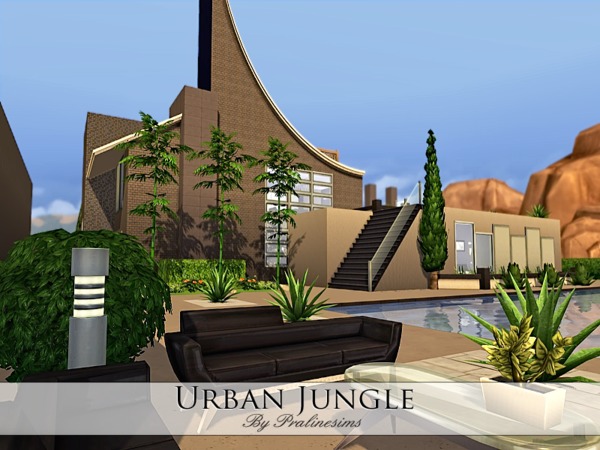  The Sims Resource: Urban Jungle house by Praline Sims