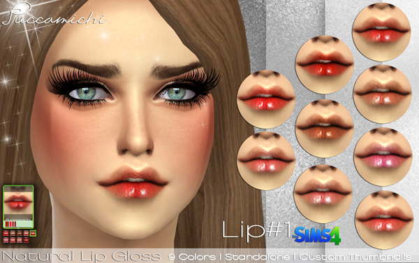  Mod The Sims: Natural Lip Gloss by Puccamichi