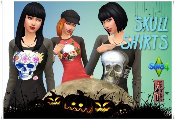  Annett`s Sims 4 Welt: Skull Shirts