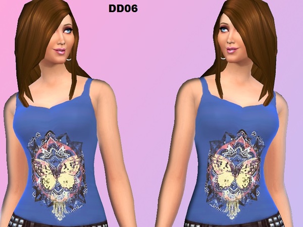  The Sims Resource: Bluebutterfly tank by DivaDelic06