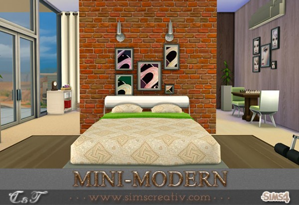  Sims Creativ: Mini modern by Tanitas8