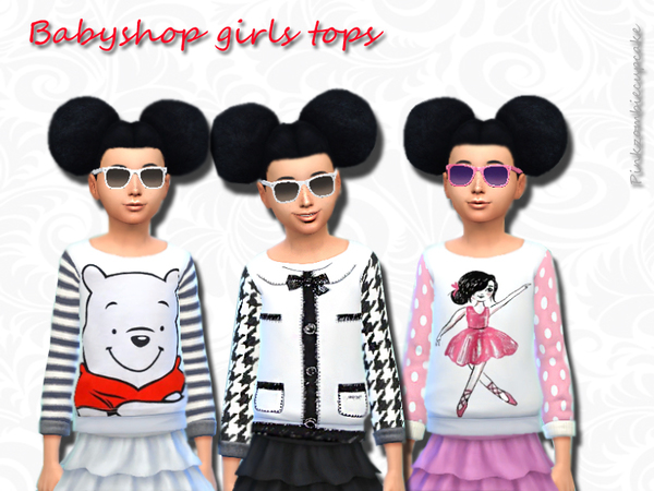  The Sims Resource: Babyshop girls tops by Pinkzoombiecupcake