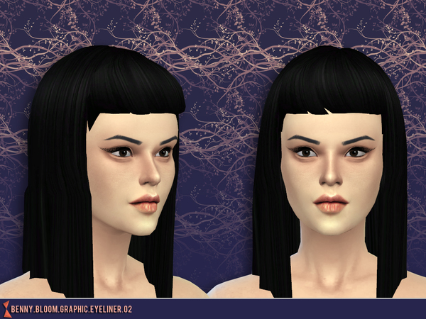  The Sims Resource: Graphic Eyeliner Set by benny bloom