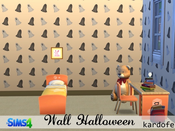  The Sims Resource: Halloween walls by Kardofe