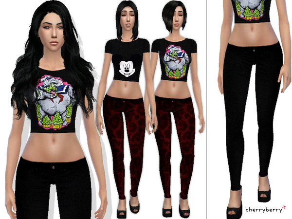  The Sims Resource: Statement   Clothing set  by CherryBerrySim