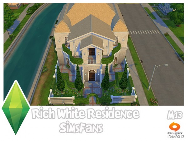  Sims Fans: Rich white residence by M13