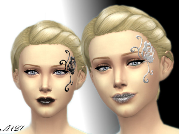 The Sims Resource: Night Dream face paint by Altea127 • Sims 4 Downloads