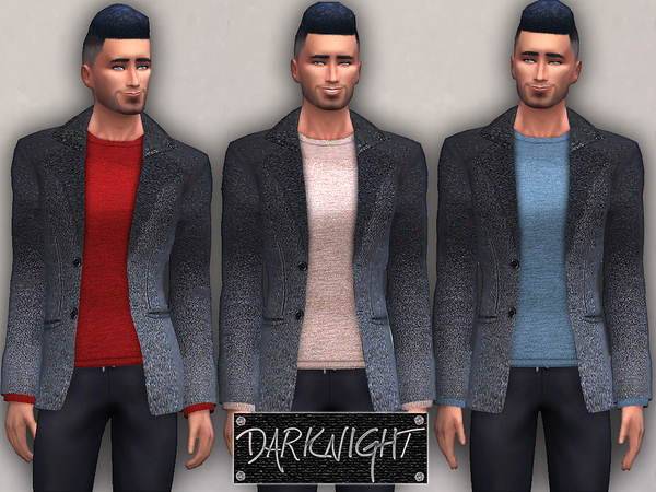  The Sims Resource: Wool Pullover and Blazer by DarkNighTt