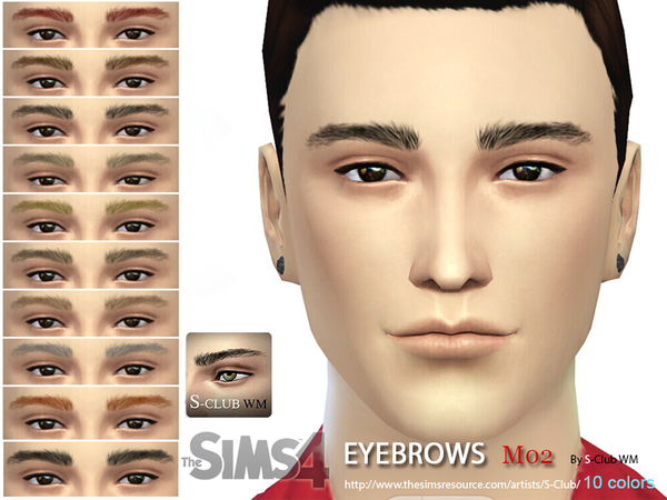 The Sims Resource: WM thesims4 Eyebrows M02 by S Club