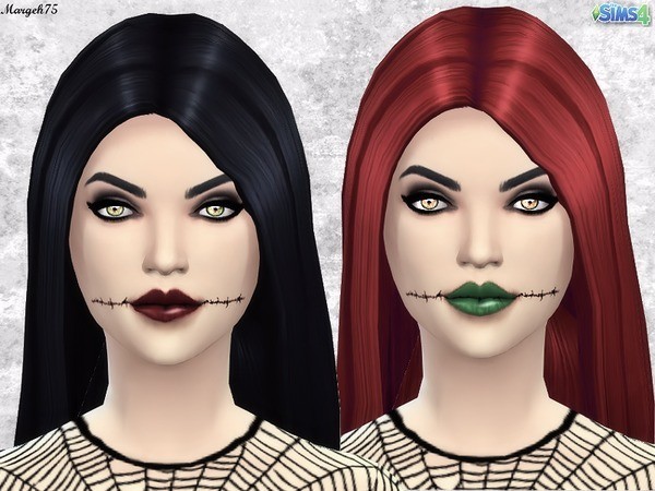  The Sims Resource: Halloween Wire Lips by Margeh75