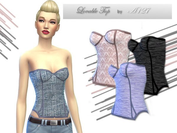  The Sims Resource: Lovable Top by Altea127