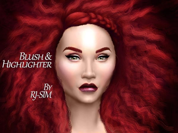  The Sims Resource: Blush & Highlighter by RJ SIM