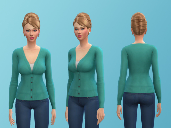  The Sims Resource: Cozy Cardigan by Mayalii