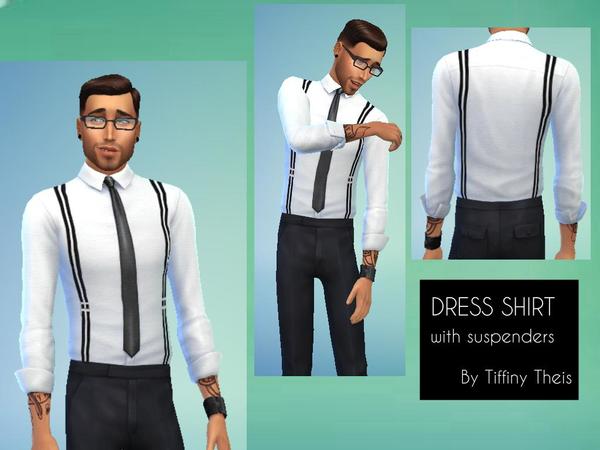 The Sims Resource: Shirt with suspenders by Tiffybee