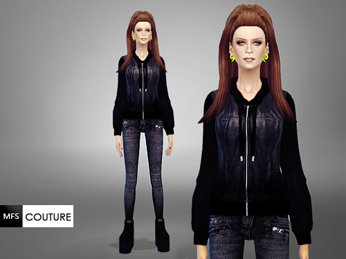  MissFortune Sims: Leather Hoodie